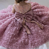 Vestido sin mangas de princesa rosa deslumbrante