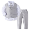 Conjunto de ropa de seda formal para niño 