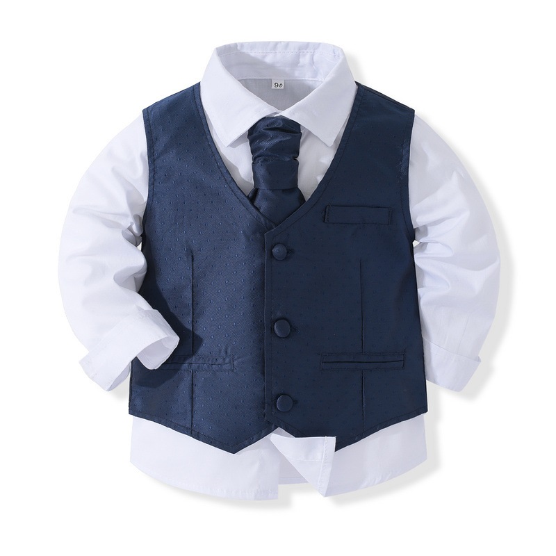 Conjunto de ropa de seda formal para niño 