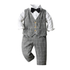 Conjunto de ropa formal a cuadros para niño