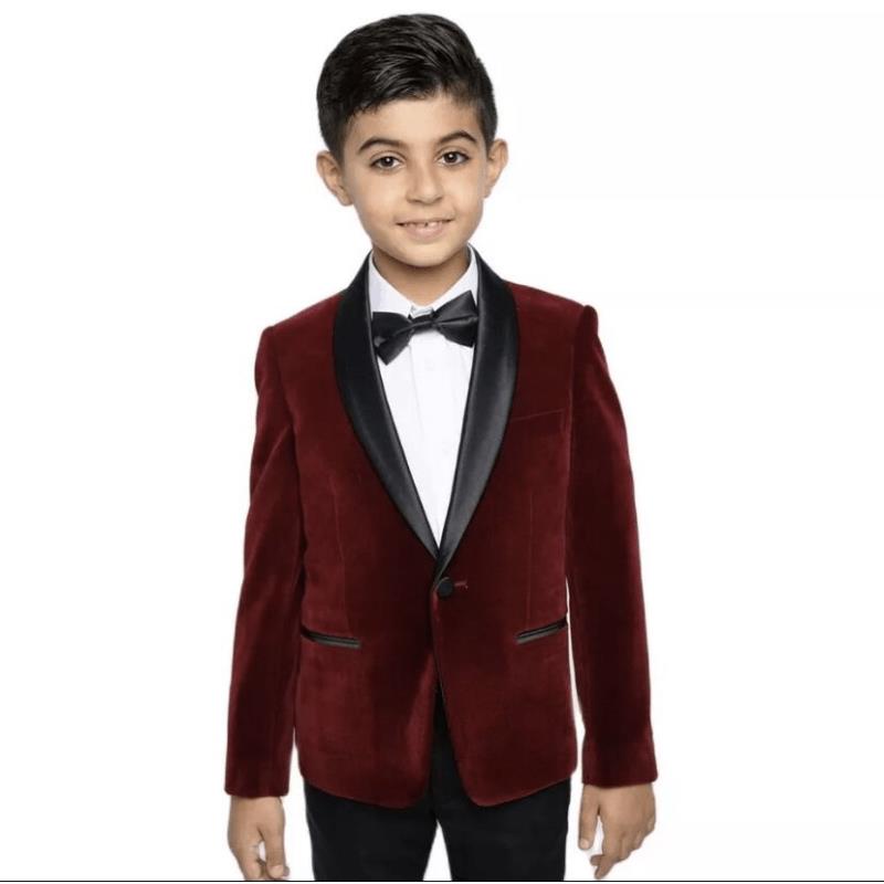 Chaqueta de terciopelo formal para niño