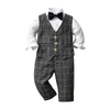 Conjunto de ropa formal a cuadros para niño